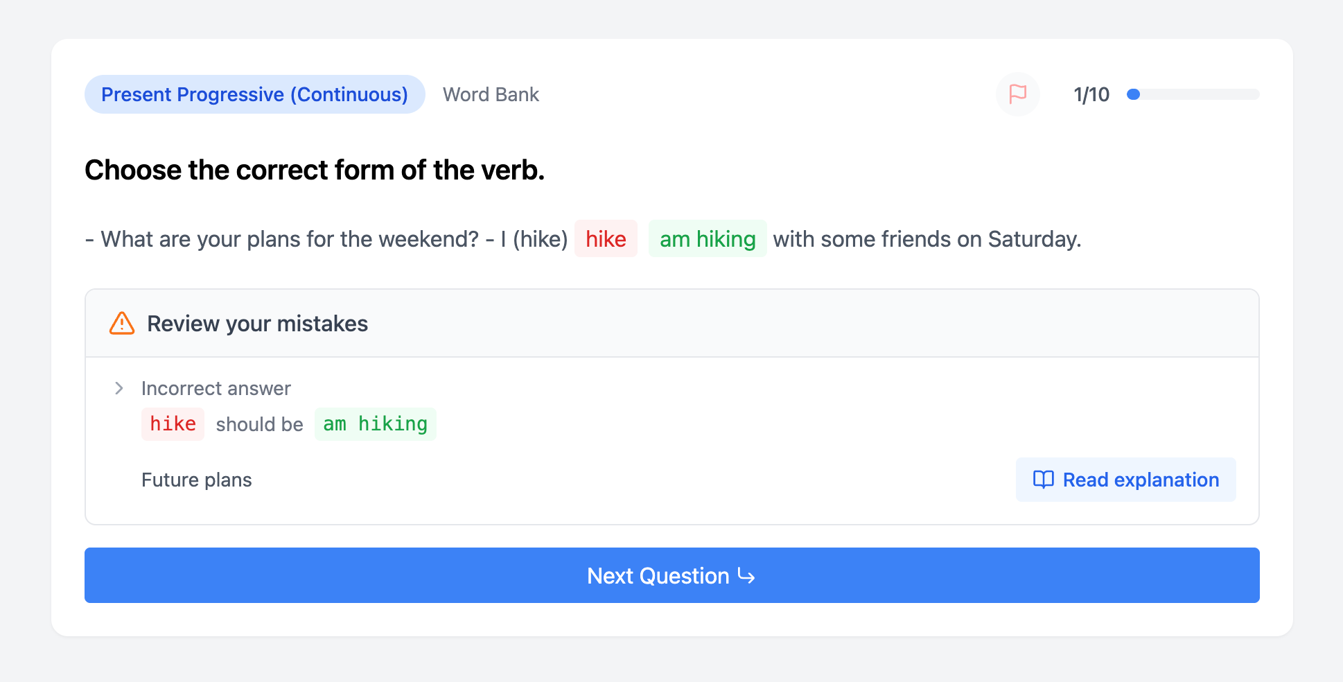 Instant feedback system