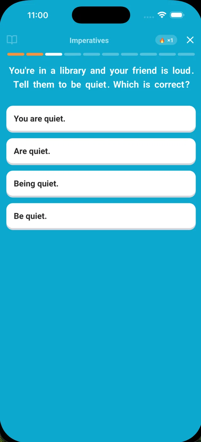GrammarTrack fill-the-blank exercise