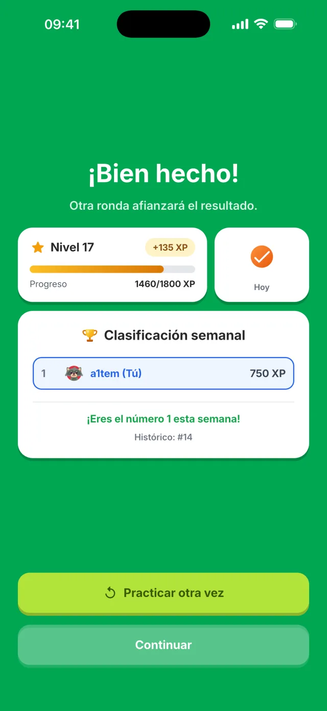 XP y recompensas