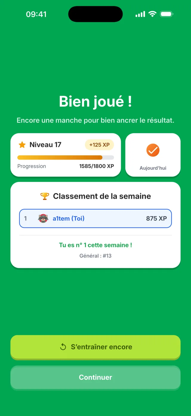 XP et récompenses
