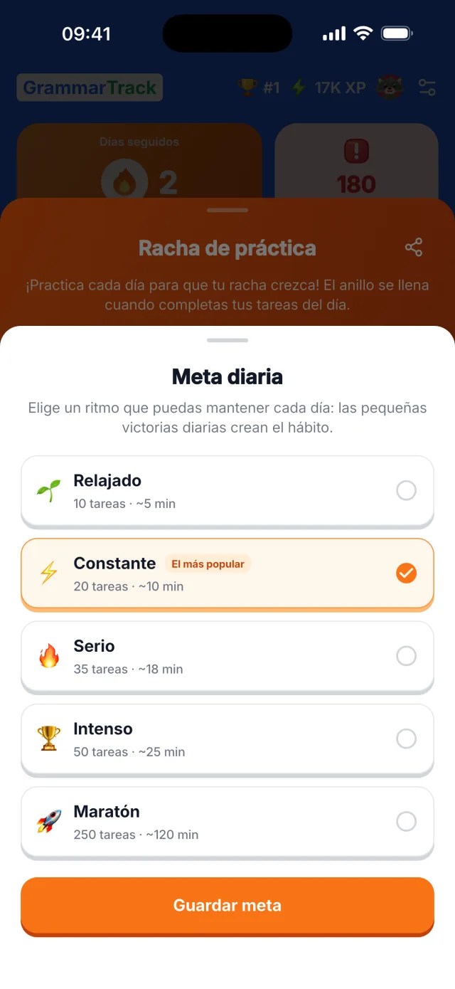 Metas diarias