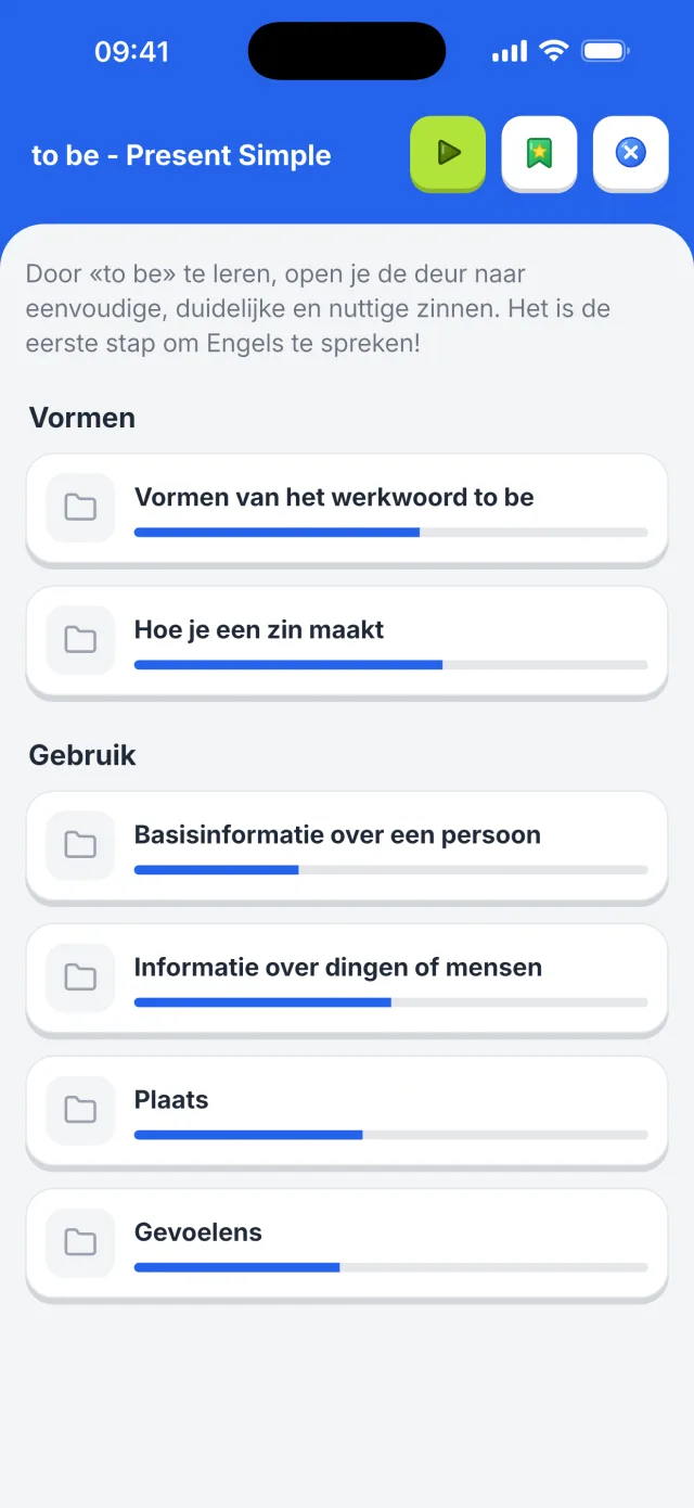 Onderwerptheorie met videoles en structuurkaarten