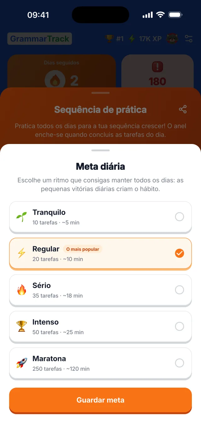 Metas diárias