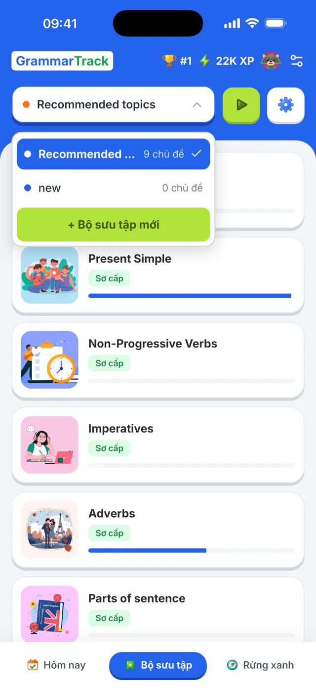 Các bộ sưu tập chủ đề đã lưu