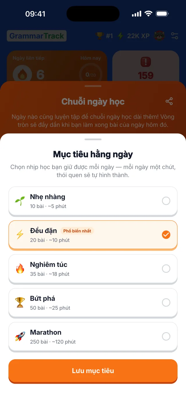 Mục tiêu hằng ngày
