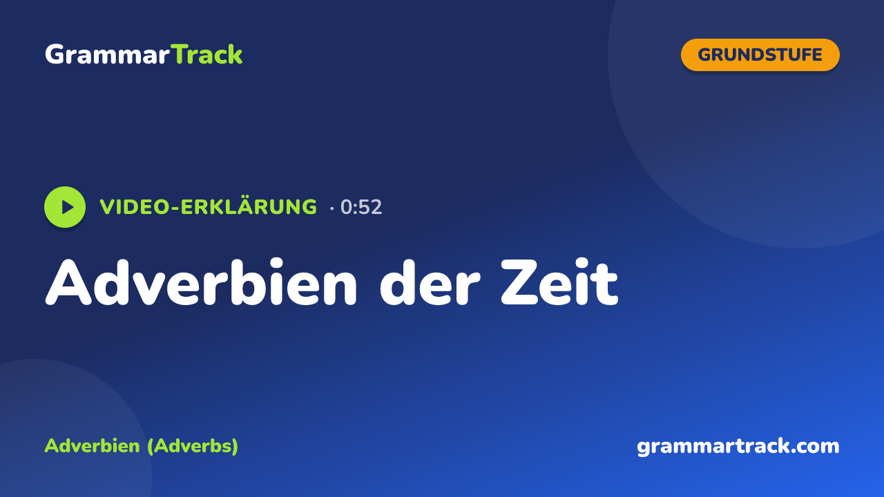 Adverbien der Zeit