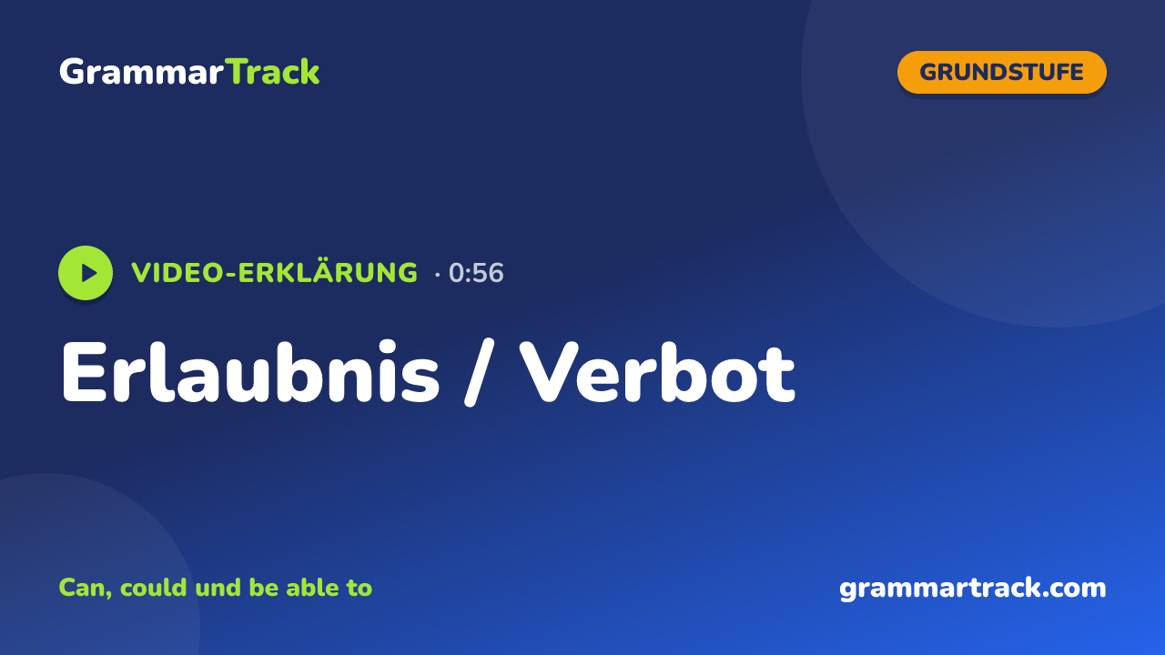 Erlaubnis / Verbot