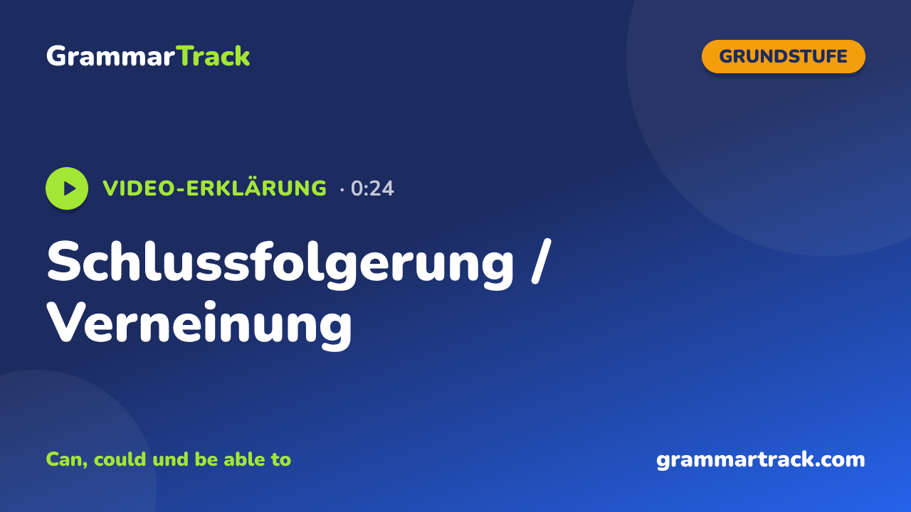 Schlussfolgerung / Verneinung