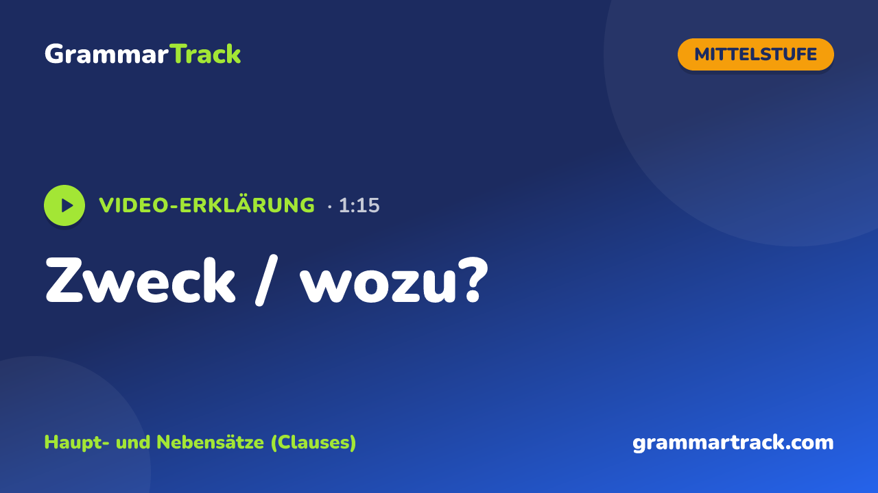 Zweck / wozu?