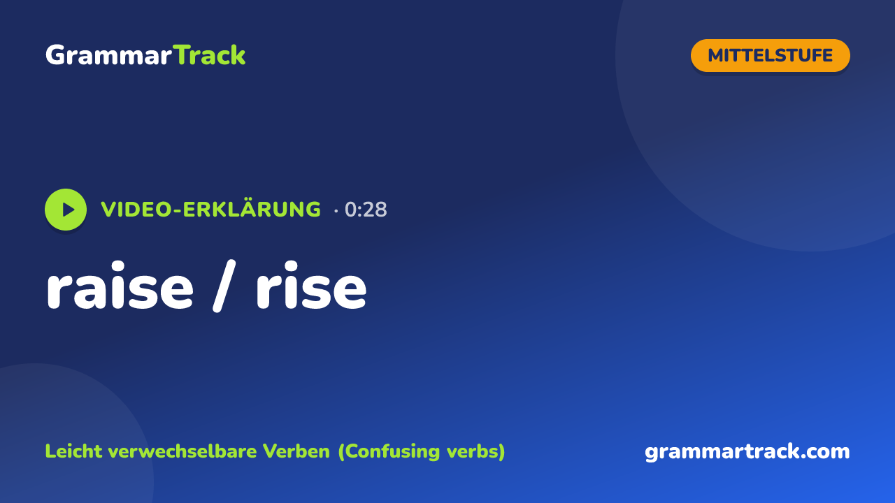raise / rise