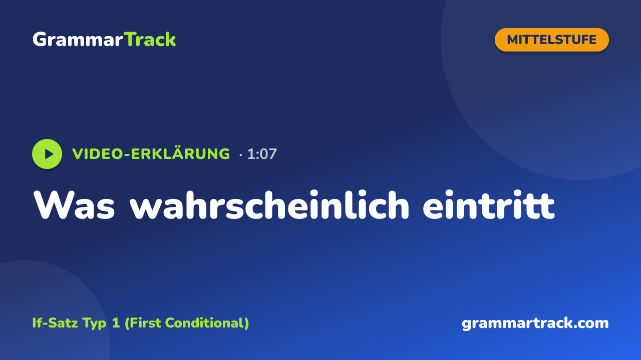 Was wahrscheinlich eintritt