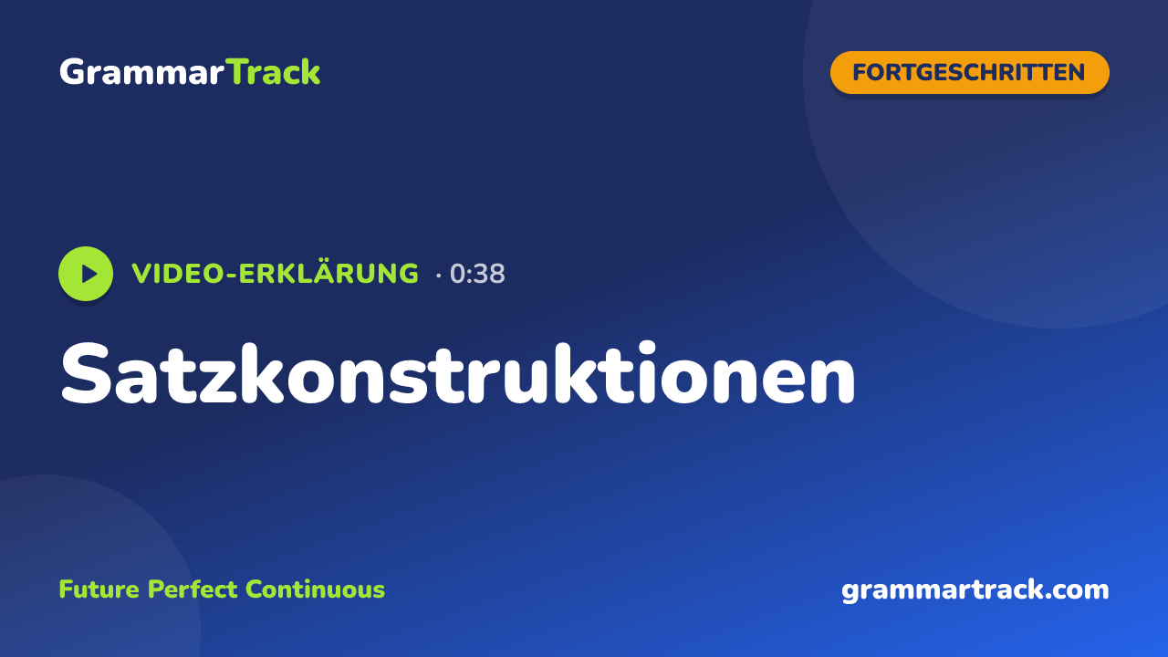 Satzkonstruktionen