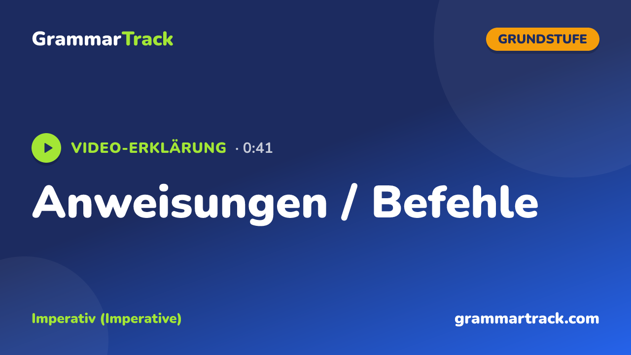 Anweisungen / Befehle