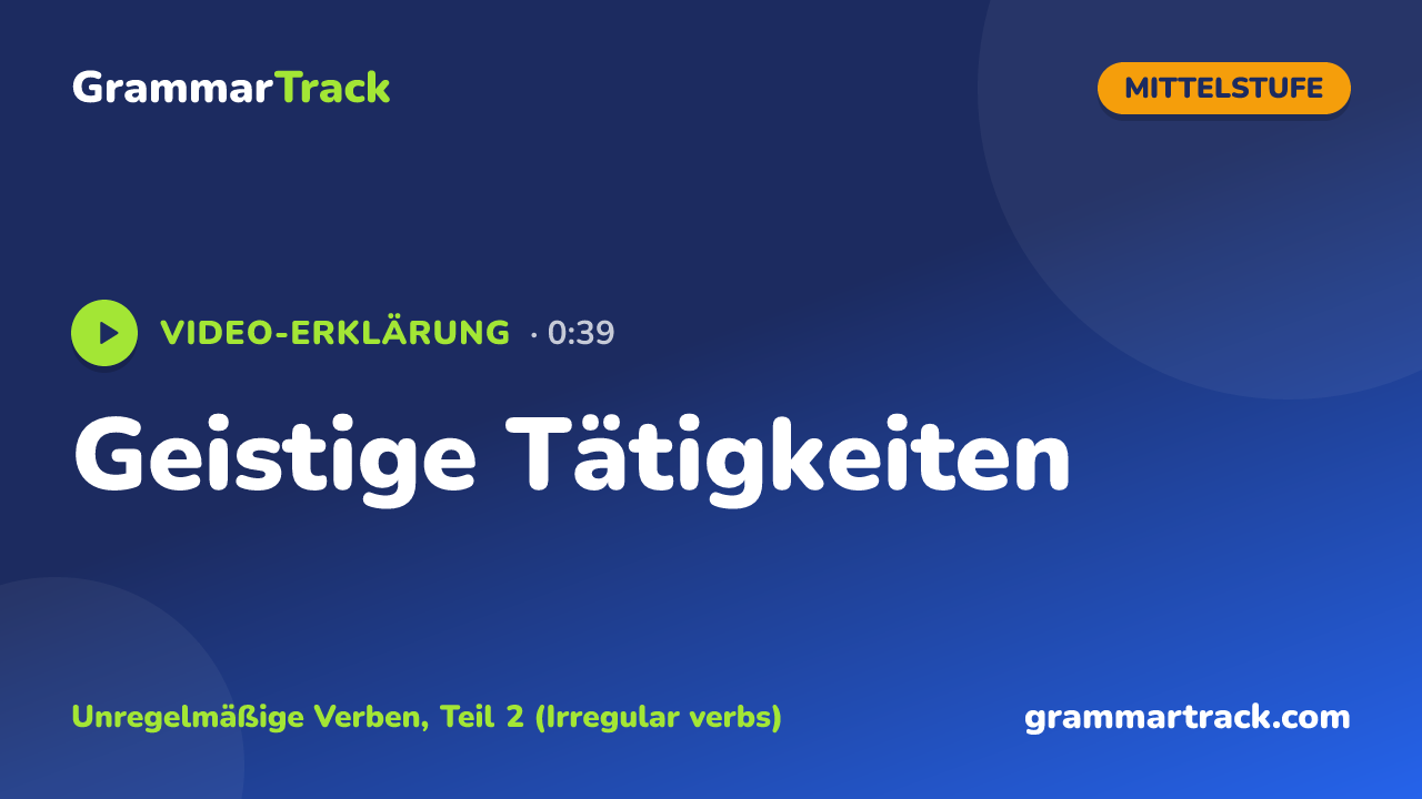 Geistige Tätigkeiten