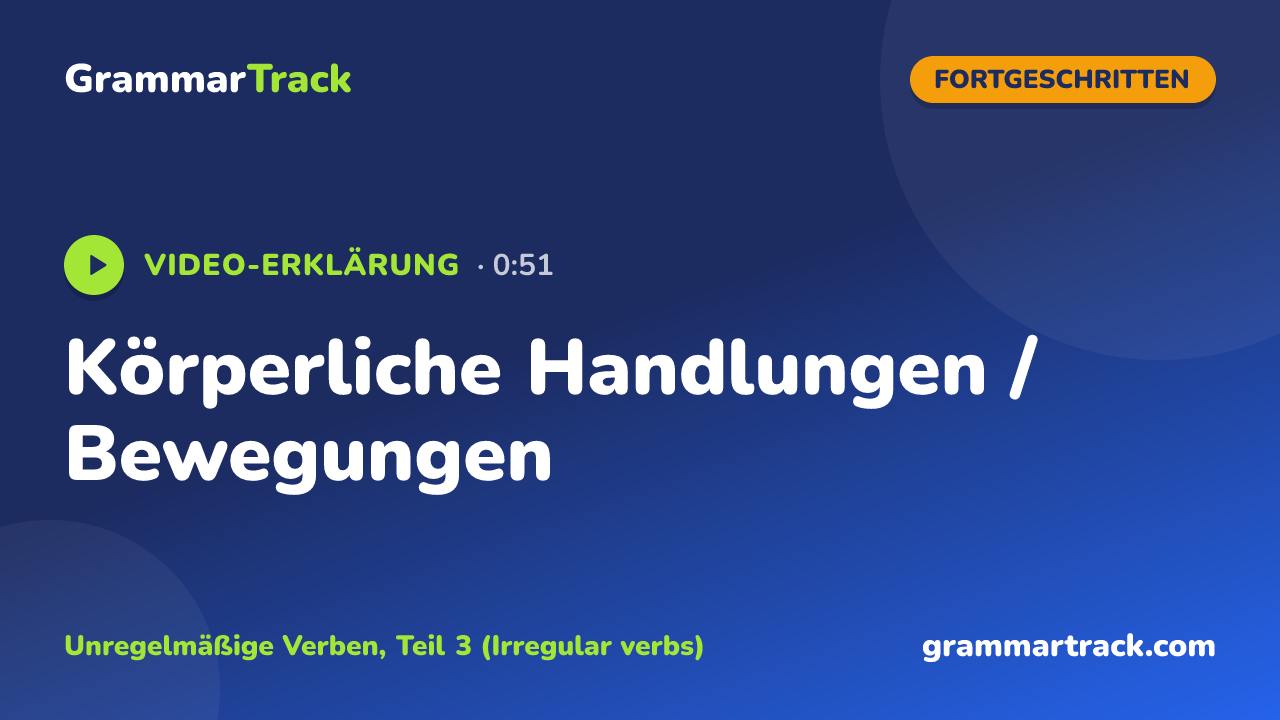 Körperliche Handlungen / Bewegungen