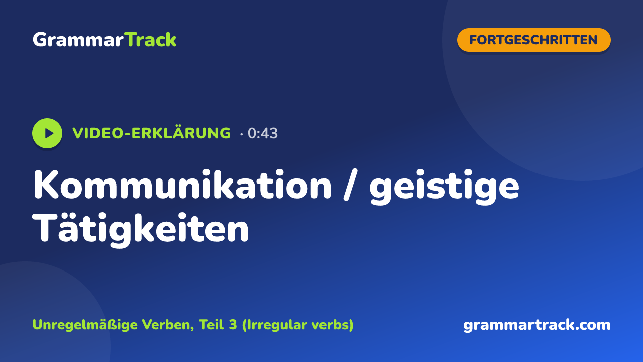 Kommunikation / geistige Tätigkeiten