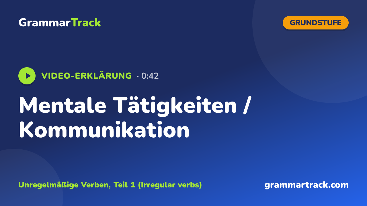 Mentale Tätigkeiten / Kommunikation