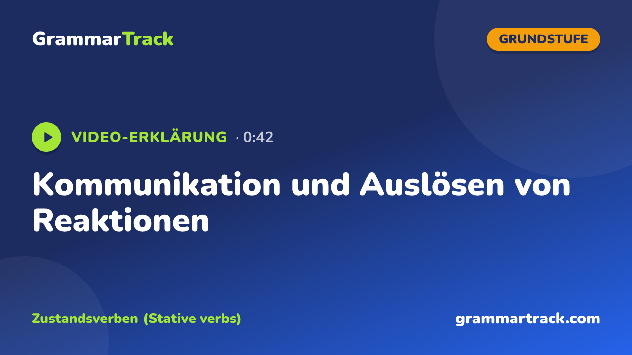 Kommunikation und Auslösen von Reaktionen