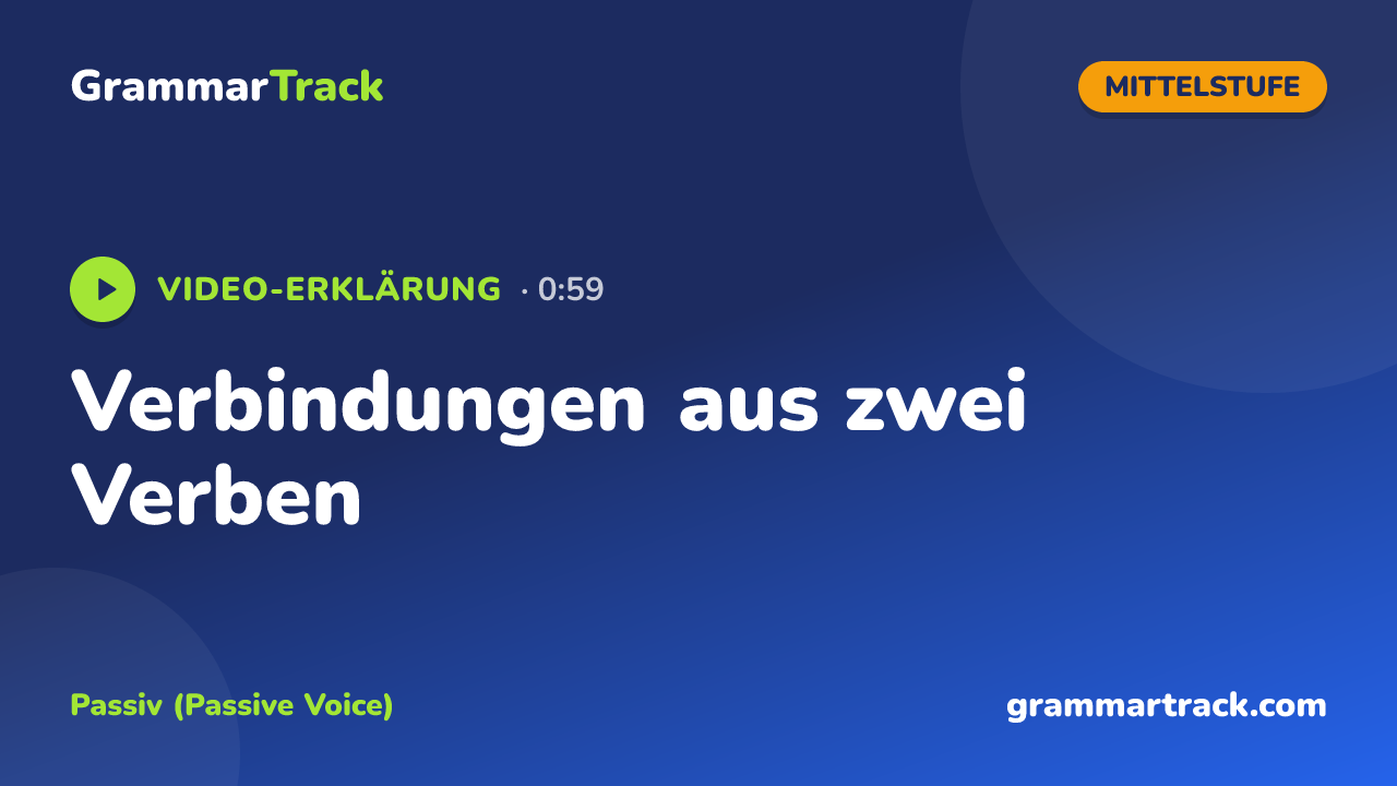 Verbindungen aus zwei Verben