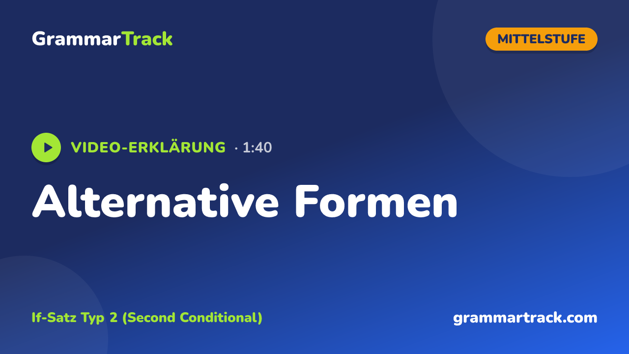 Alternative Formen