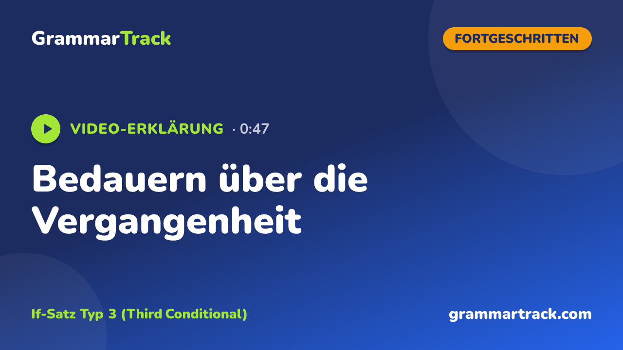 Bedauern über die Vergangenheit