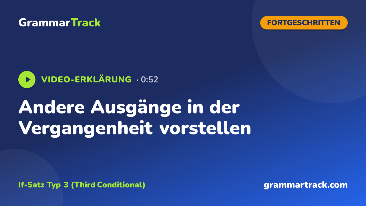Andere Ausgänge in der Vergangenheit vorstellen