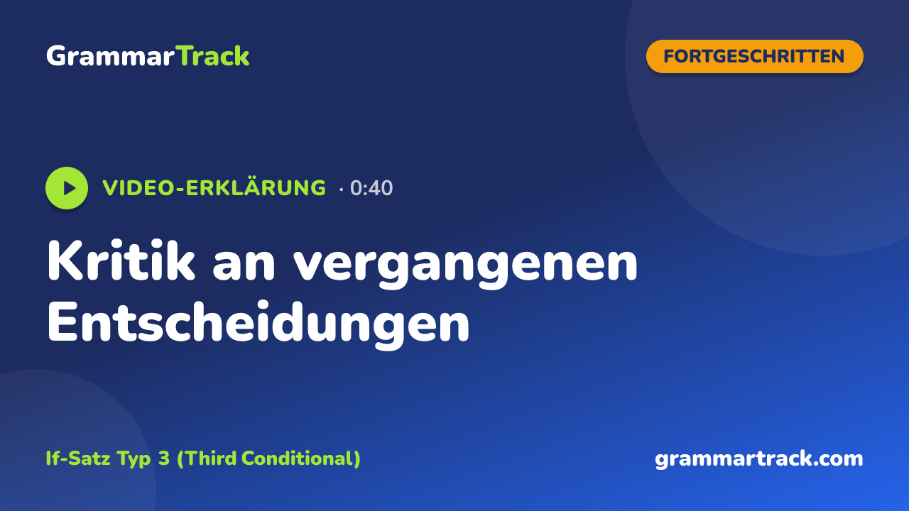 Kritik an vergangenen Entscheidungen