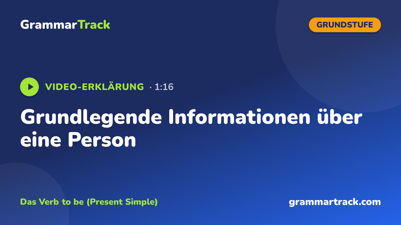 Grundlegende Informationen über eine Person