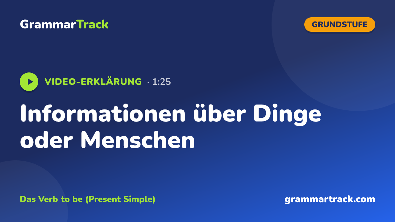 Informationen über Dinge oder Menschen