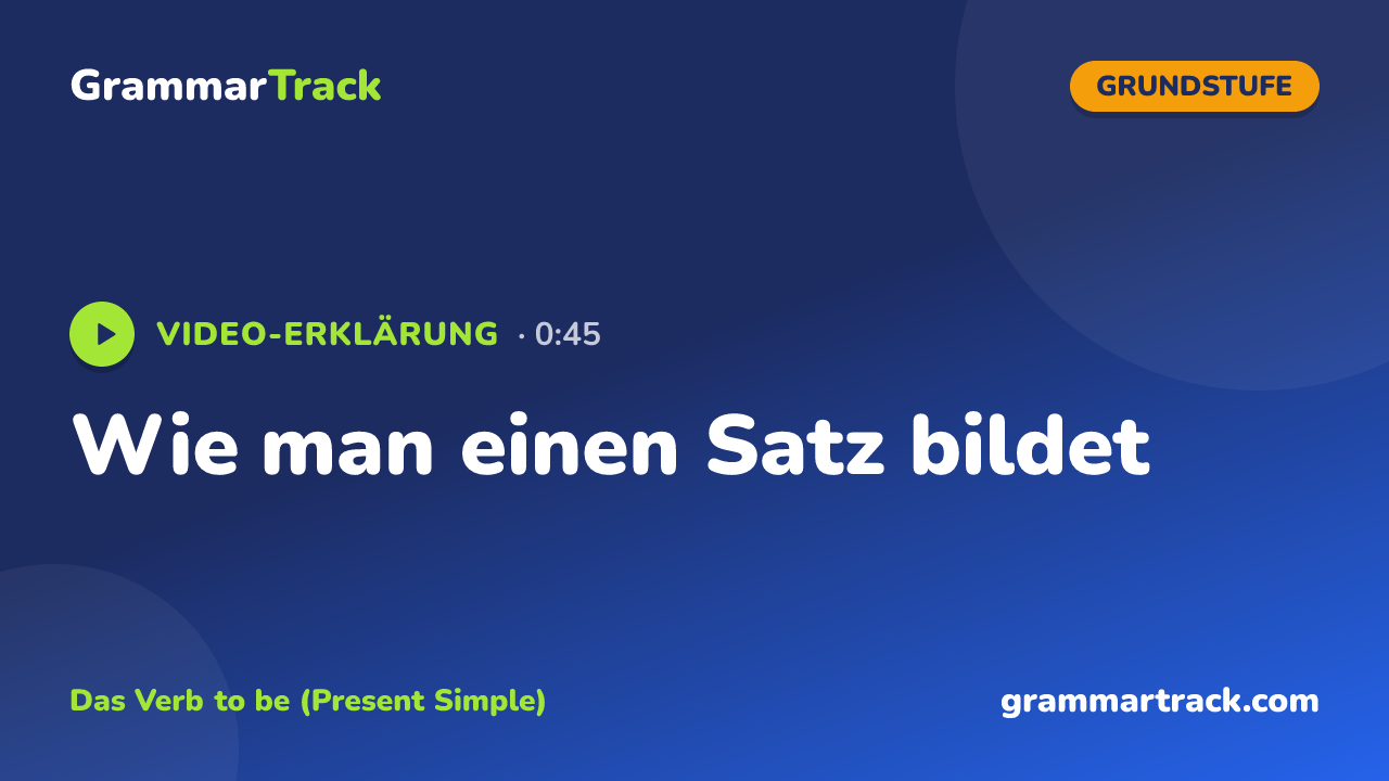 Wie man einen Satz bildet