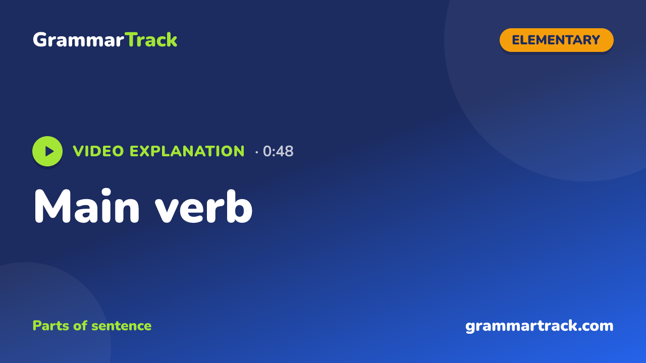 Main verb