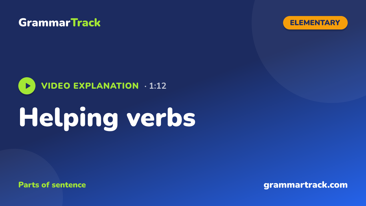 Helping verbs
