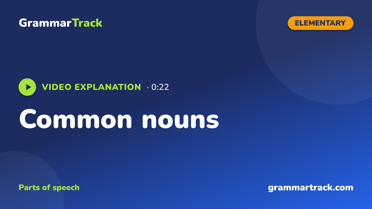 Common nouns