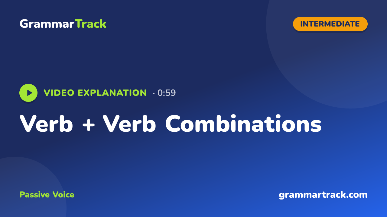 Verb + Verb Combinations