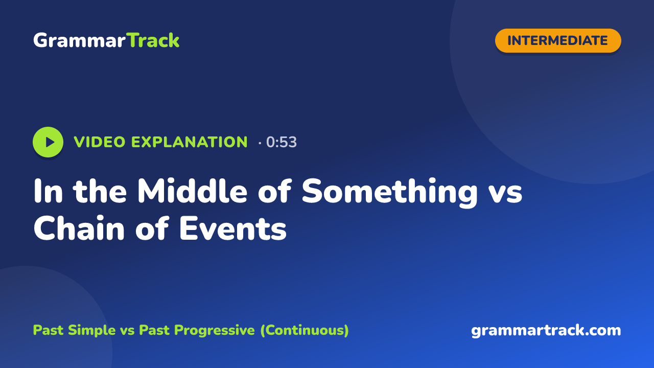 In the Middle of Something vs Chain of Events