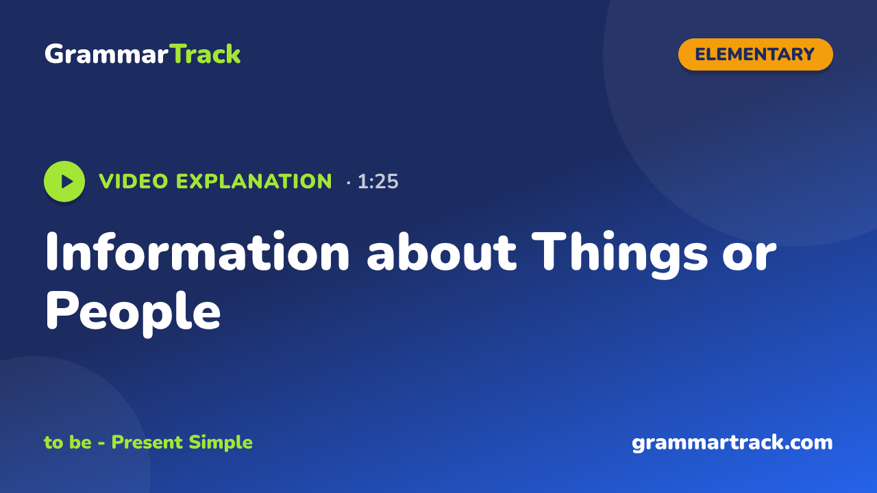 Information about Things or People