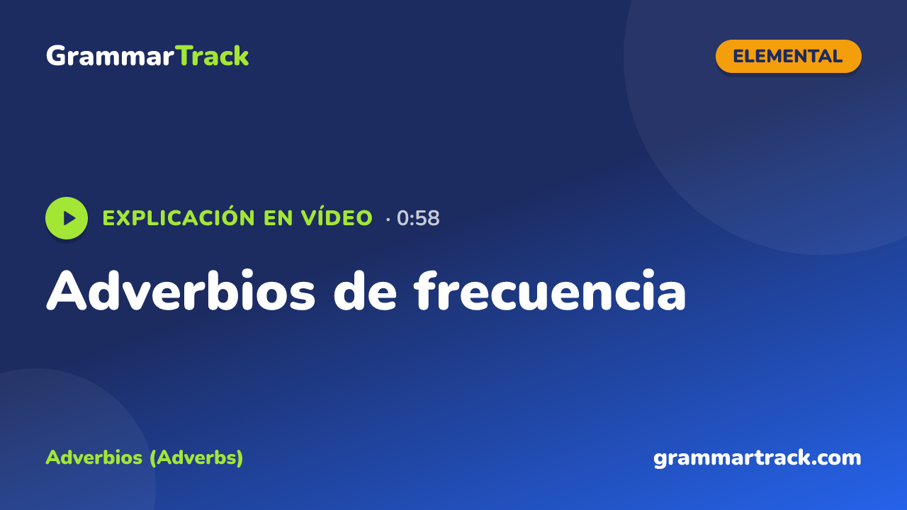 Adverbios de frecuencia