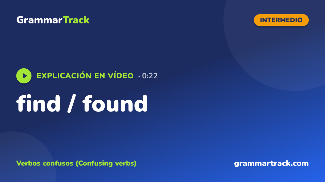 find / found