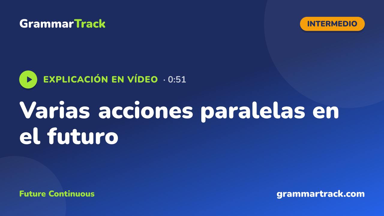 Varias acciones paralelas en el futuro