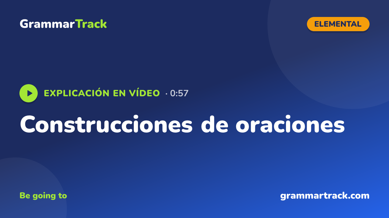 Construcciones de oraciones