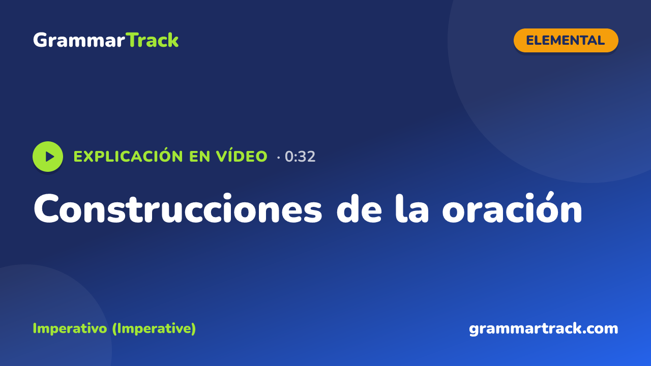 Construcciones de la oración