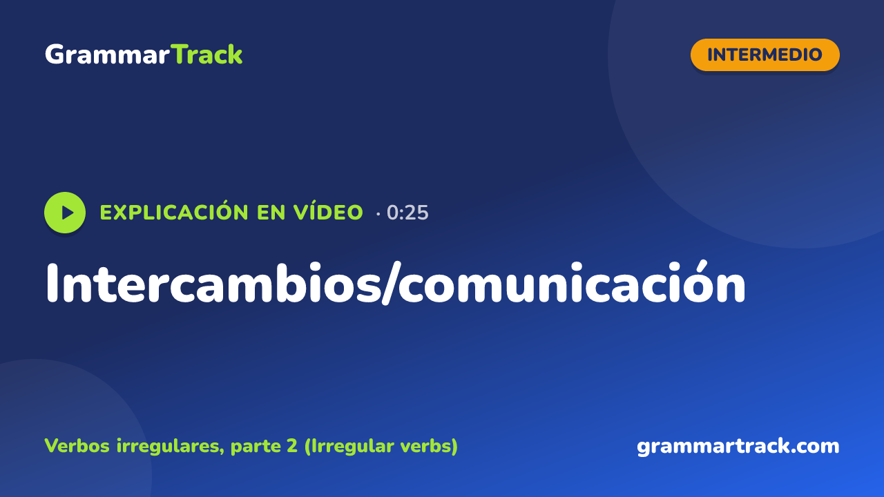 Intercambios/comunicación