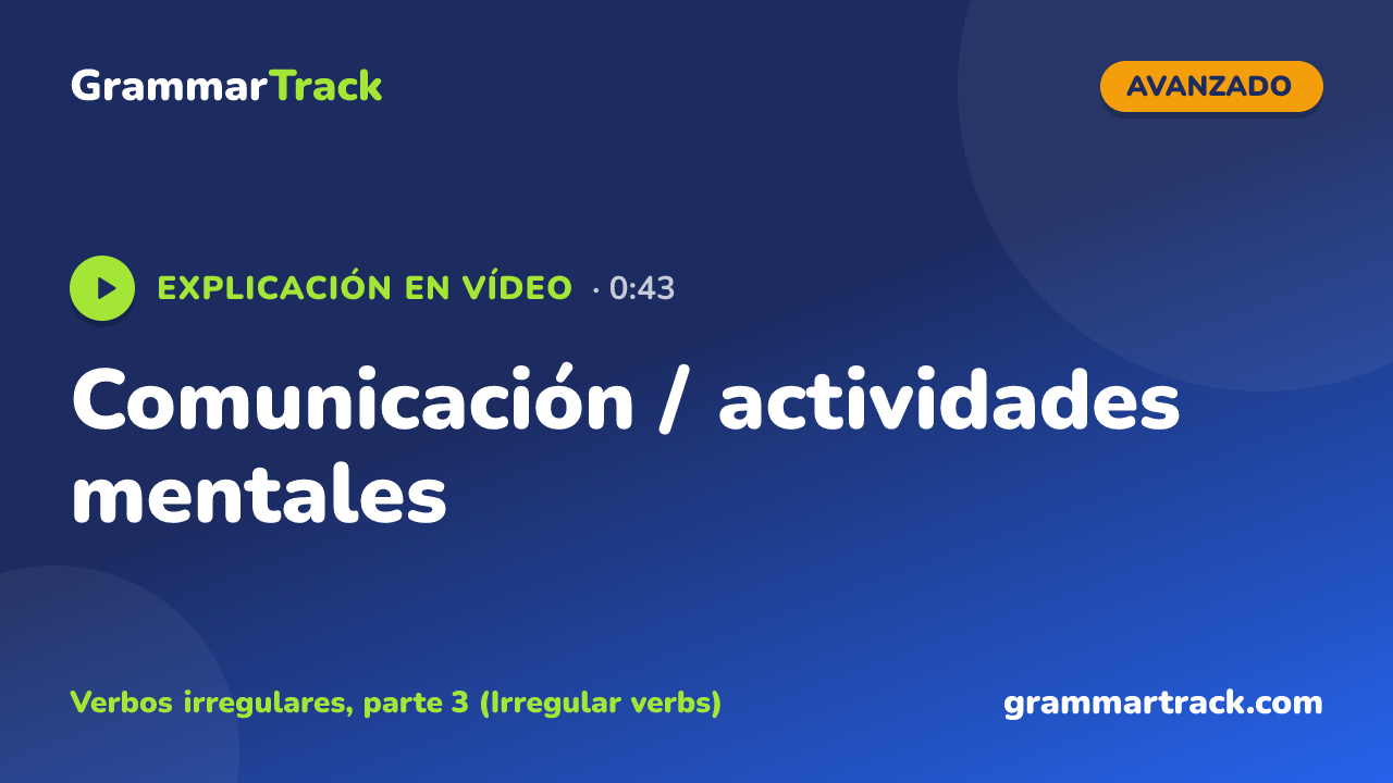 Comunicación / actividades mentales