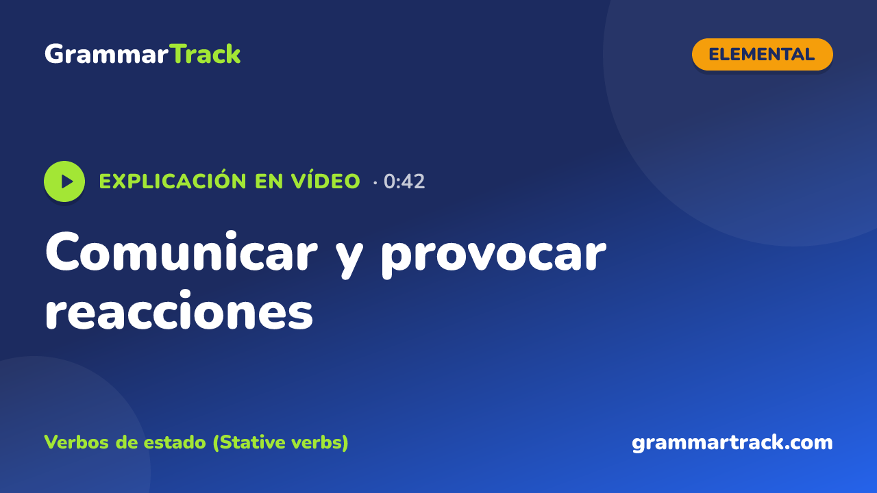 Comunicar y provocar reacciones