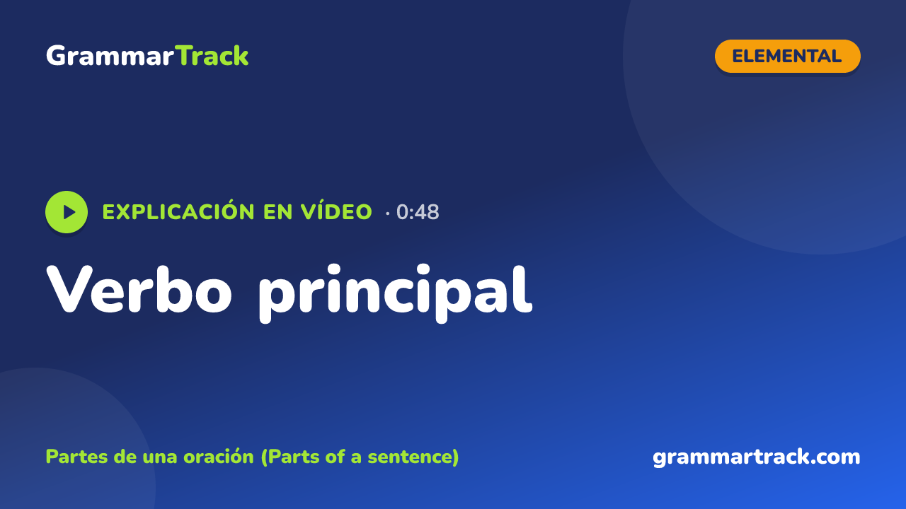 Verbo principal