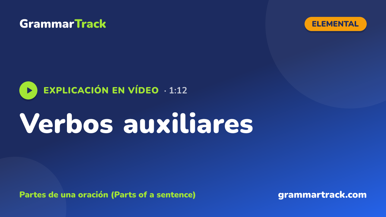 Verbos auxiliares