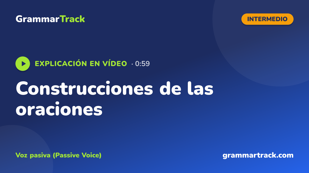Construcciones de las oraciones