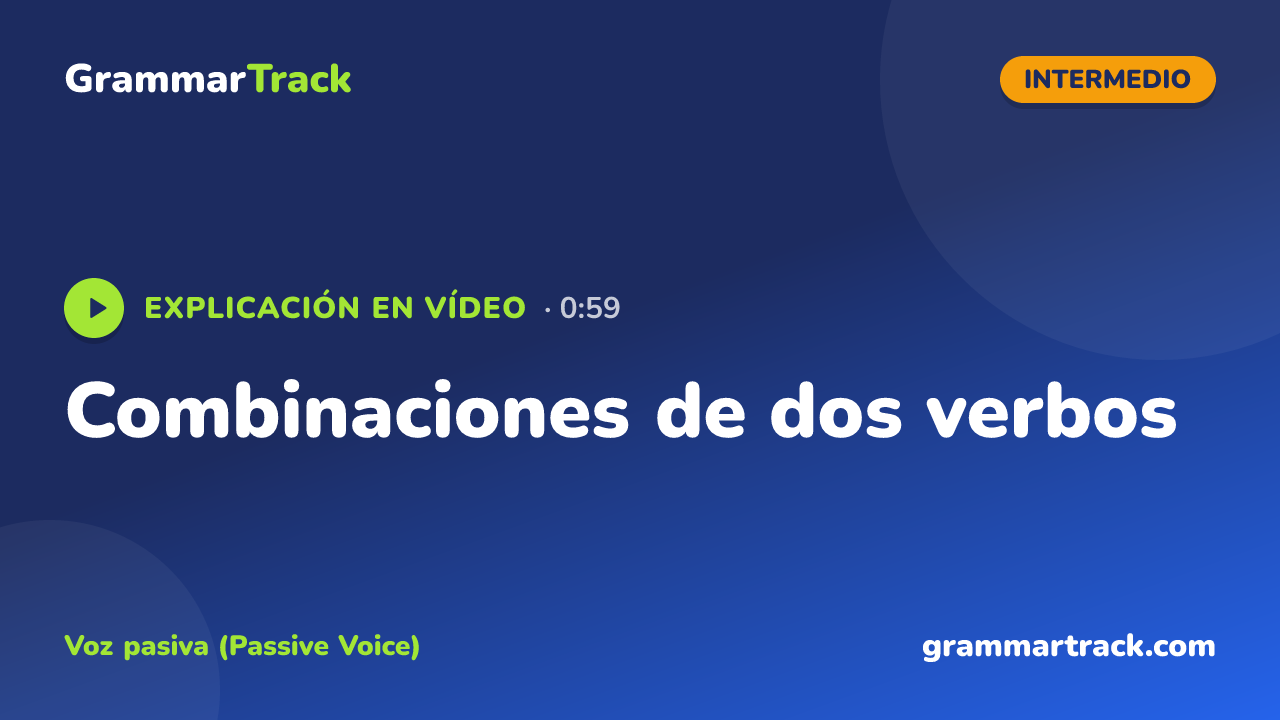 Combinaciones de dos verbos