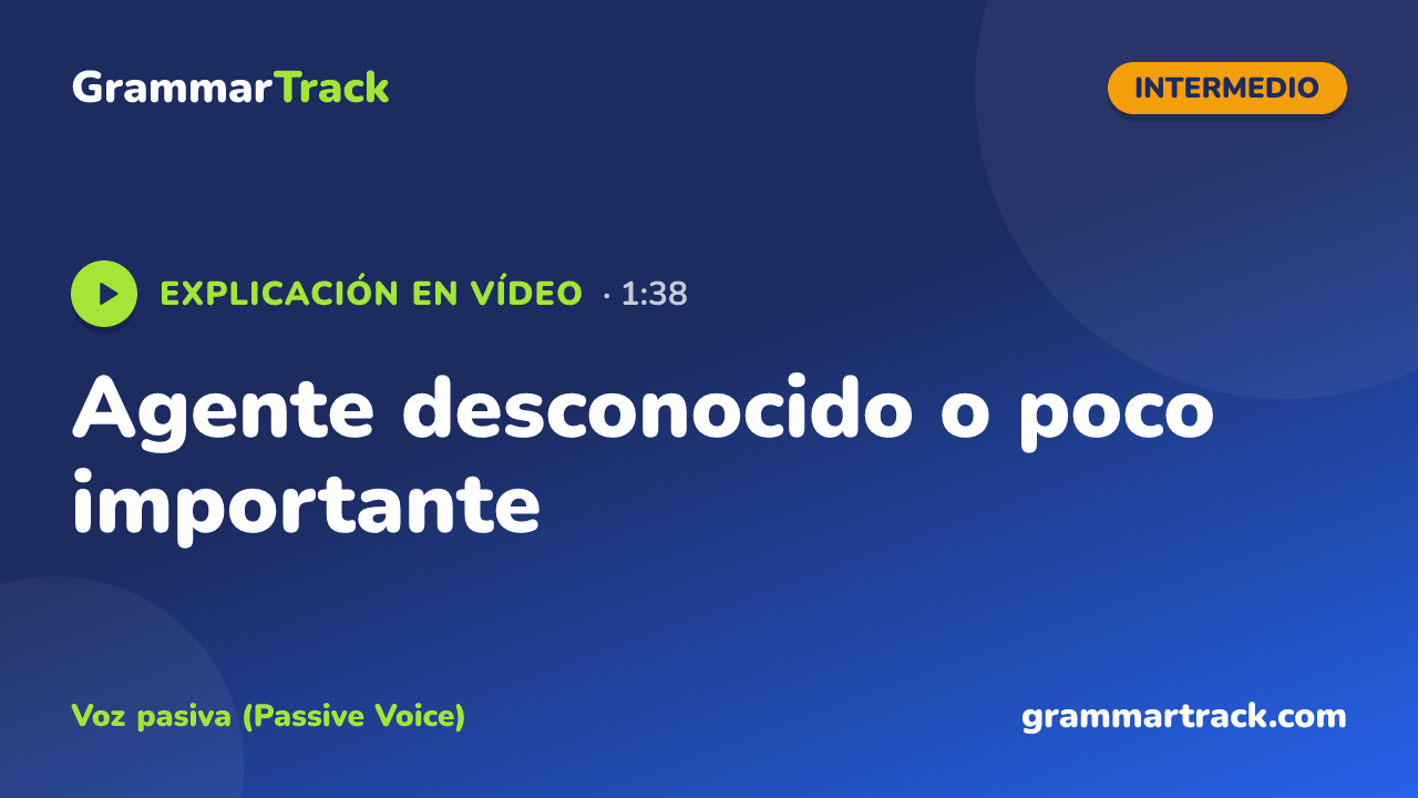 Agente desconocido o poco importante