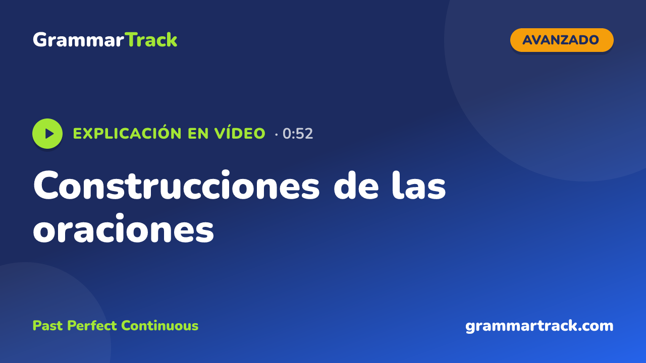 Construcciones de las oraciones